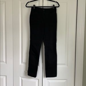 Black straight legged slacks